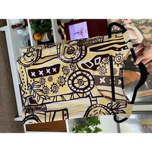 Crew Knit Wear CKW‎ large yellow and brown